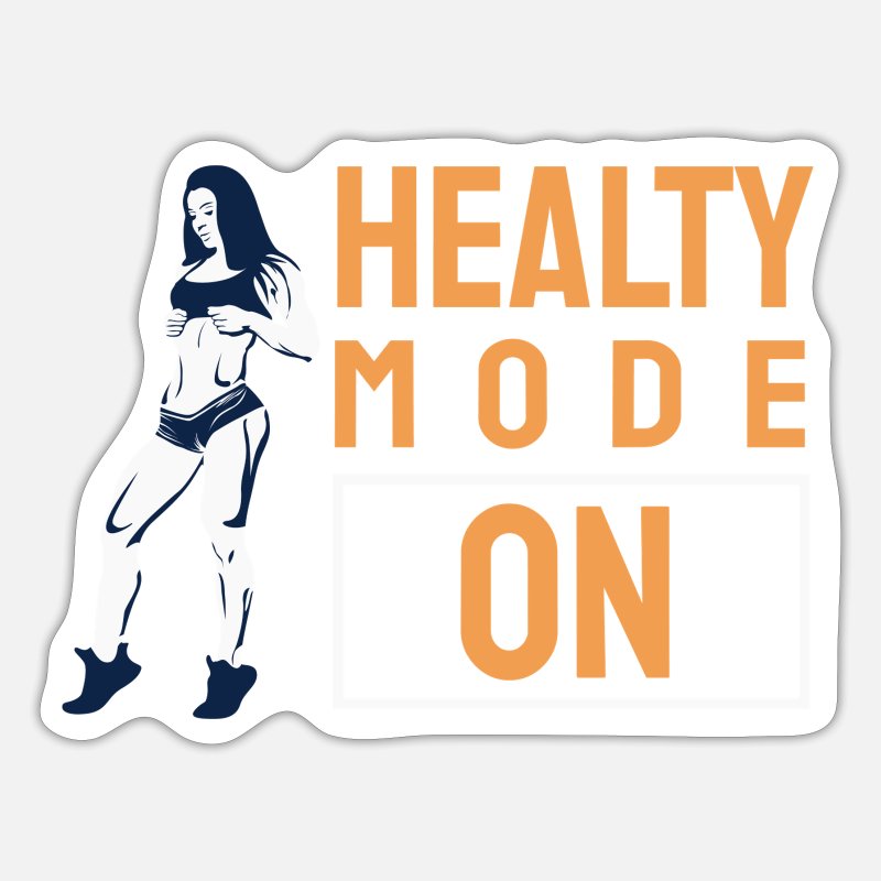 Healty Mode On - Funny Gym Gift For Gym Lover' Sticker