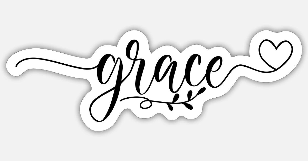 The Word Grace In Cursive