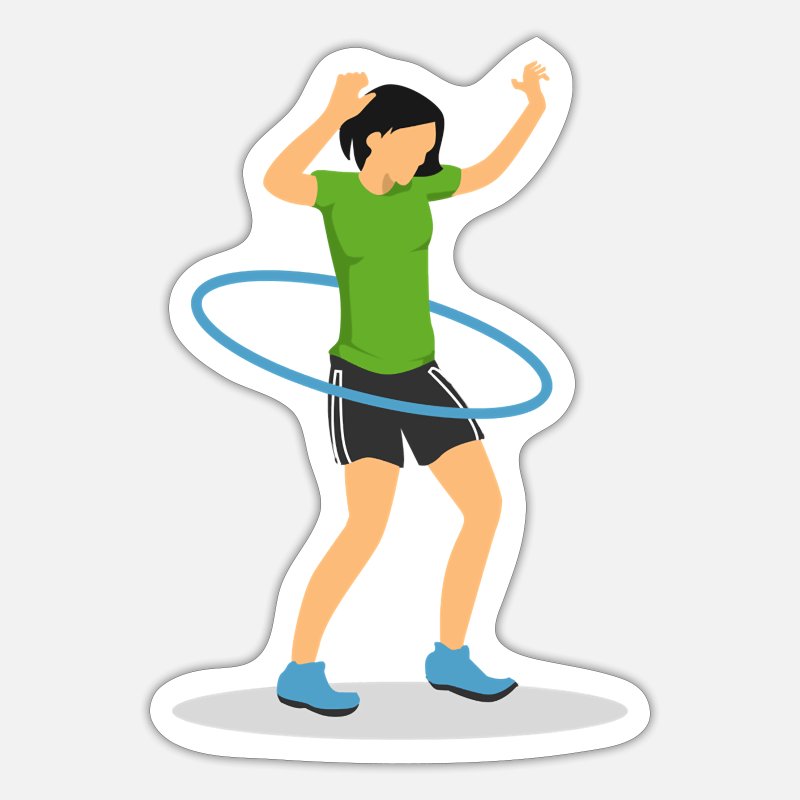 Funny Hula hoop - Hula hoop good exercise – Hula' Sticker | Spreadshirt