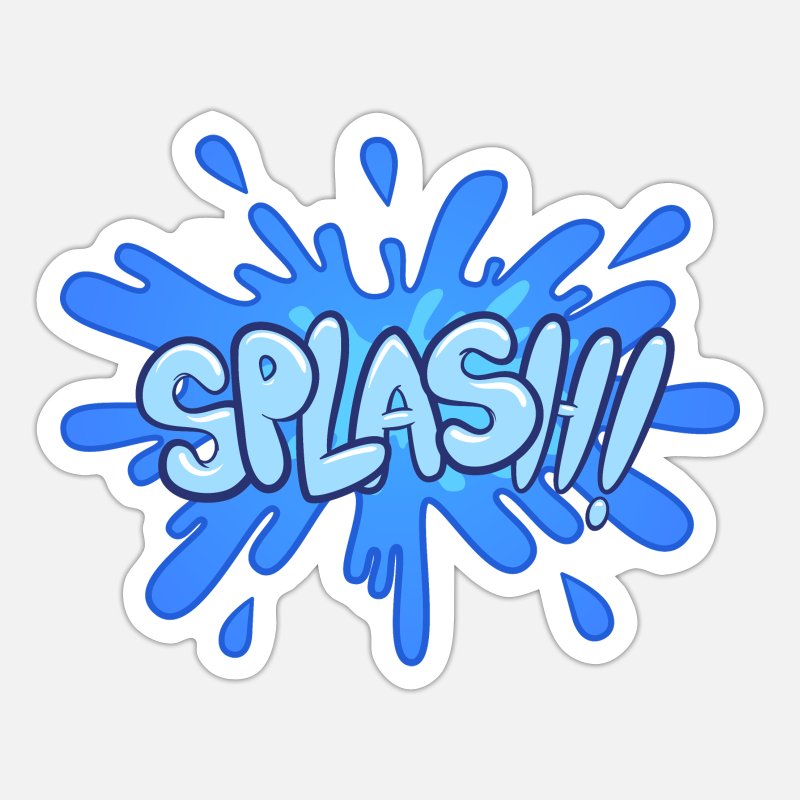 Splash - Comic Book Funny Sound Effects' Sticker | Spreadshirt