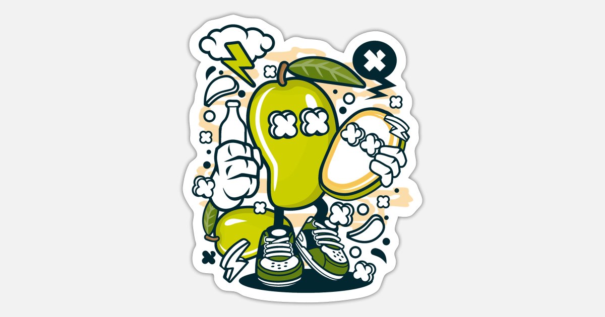 Mango for animated characters comics and pop cultu' Sticker | Spreadshirt