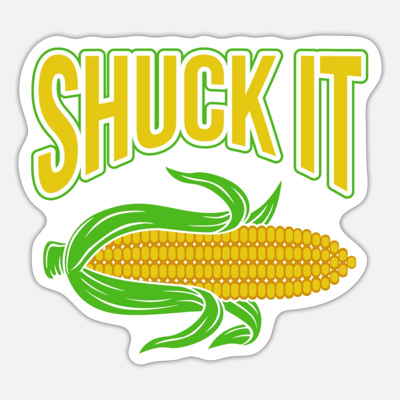 Simply Corn On the Cob Day Funny Corn Meme Pun' Sticker | Spreadshirt