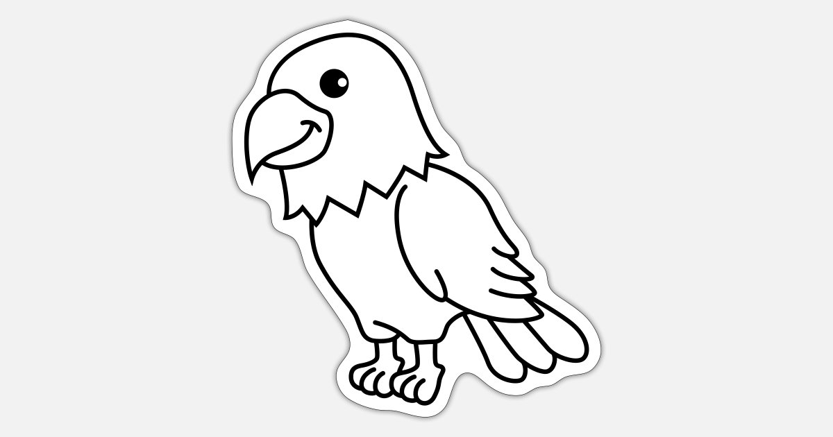 Eagle cartoon animal' Sticker | Spreadshirt