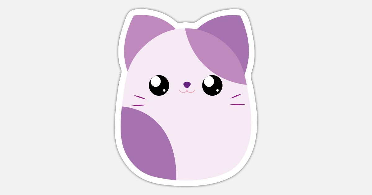 lovely cute purple squishmallow cat' Sticker
