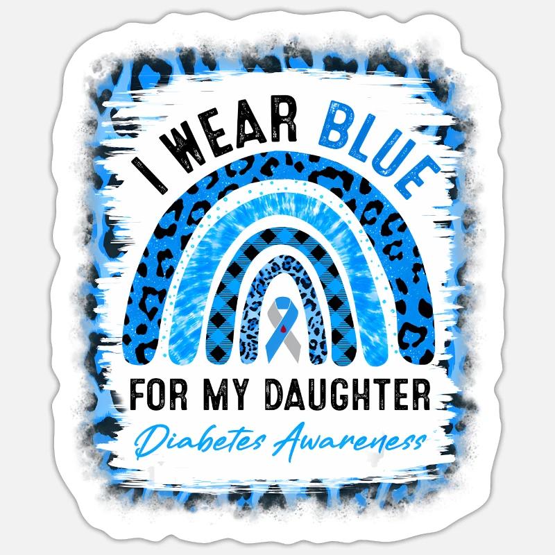 Blue Diabetes Ribbon