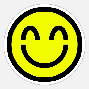 Sticker 50x Aufkleber Smiley Erstaunt 2cm Smile Smileys Deko 