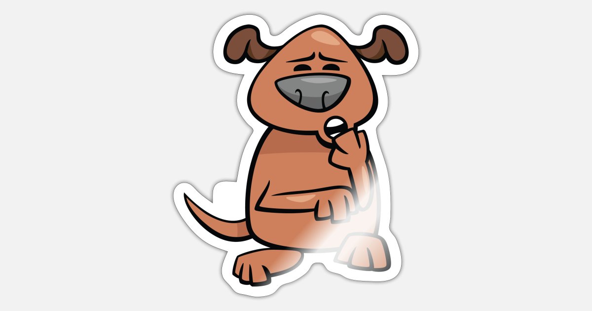 Big Nose Dog Phloof - Sleepy' Sticker | Spreadshirt