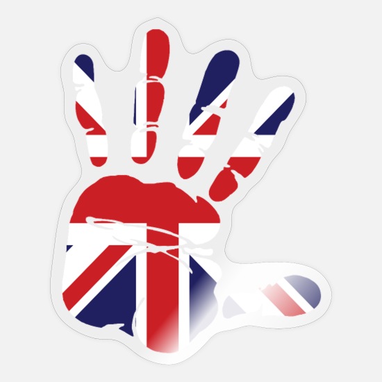 British Flag Handprint Patriotic Pride' Sticker | Spreadshirt
