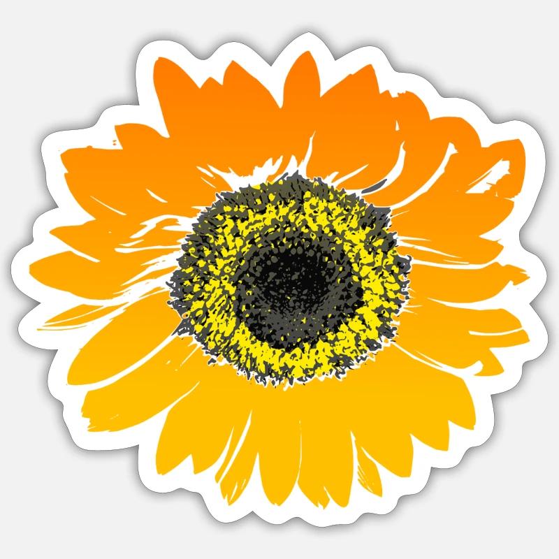 Sunflower Flower Art Desi Sticker Spreadshirt Beautiful white flower desi ments. spreadshirt