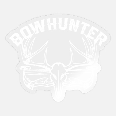 Deer Mens Bowhunter Deer Skull Minimalist Hunter - Sticker