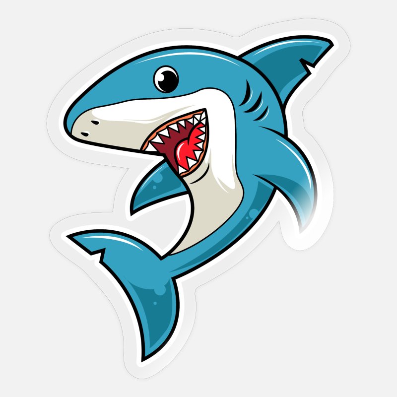 Anime Cute Shark Stickers | Unique Designs | Spreadshirt