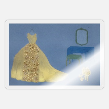 Gown Gold glitzy gown - Sticker