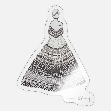Gown Indian Gown - Sticker