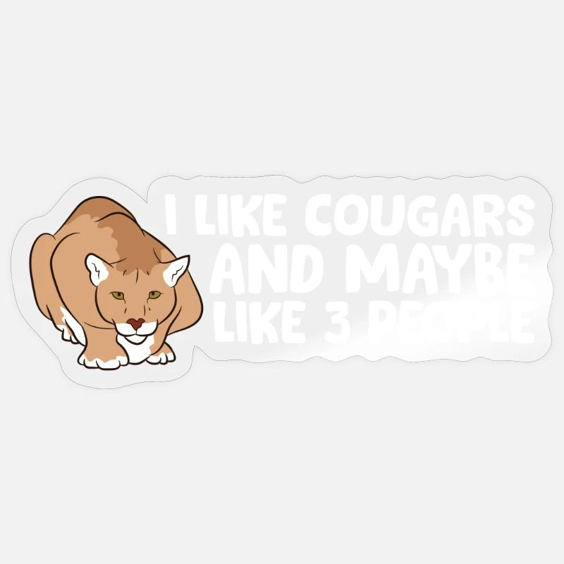 I love cougars Stickers Unique Designs Spreadshirt i-love-cougars-stickers-unique-designs-spreadshirt