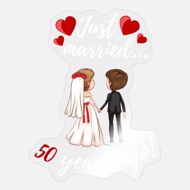 Wedding 50 years wedding anniversary - Sticker