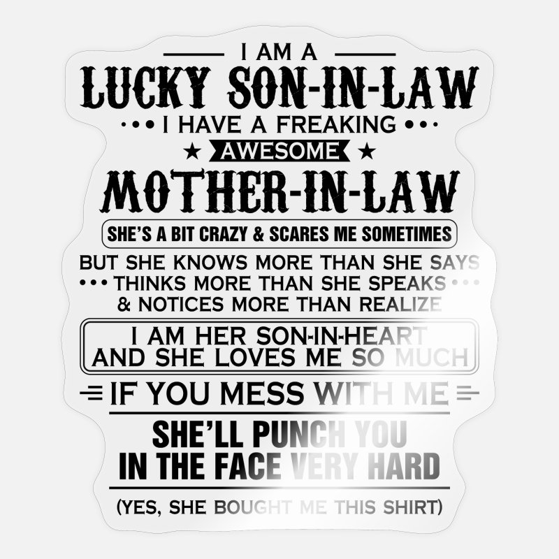 Mother In Law Funny Stickers | Unique Designs | Spreadshirt