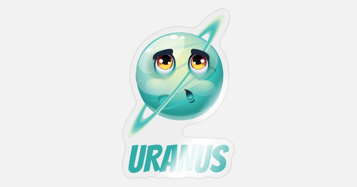 Cartoon Planet Uranus' Sticker | Spreadshirt