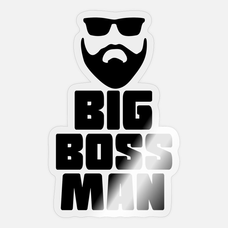 Funny Leadership TShirt Design Big boss man' Sticker | Spreadshirt