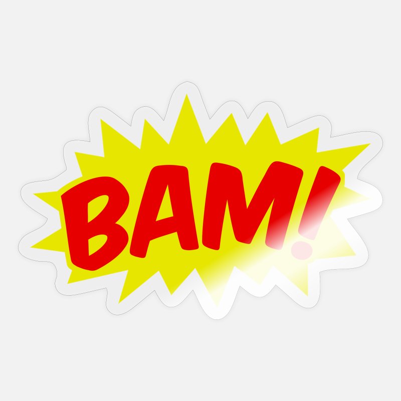 BAM! Comic Cartoon Sound Effect' Sticker | Spreadshirt