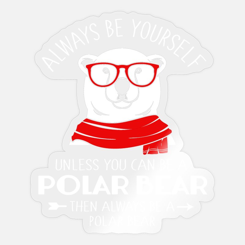 Polar Bear North Pole Arctic Ice White Bear Nanook' Sticker | Spreadshirt