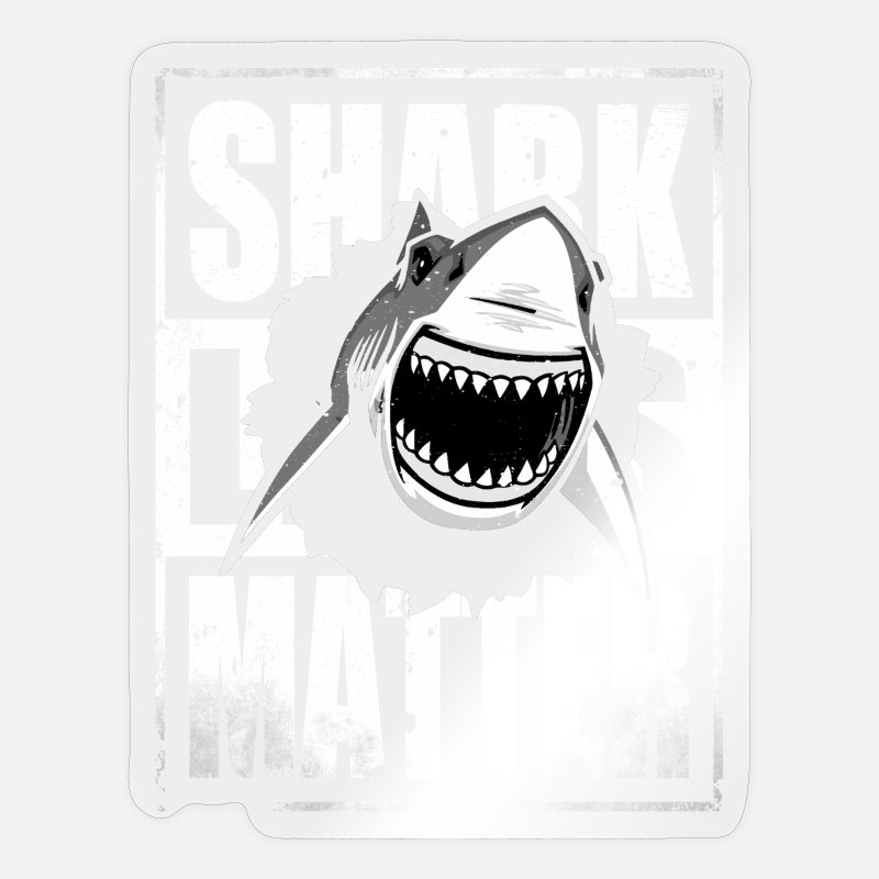 Funny Shark Memes Shark Lives Matter Back' Sticker | Spreadshirt