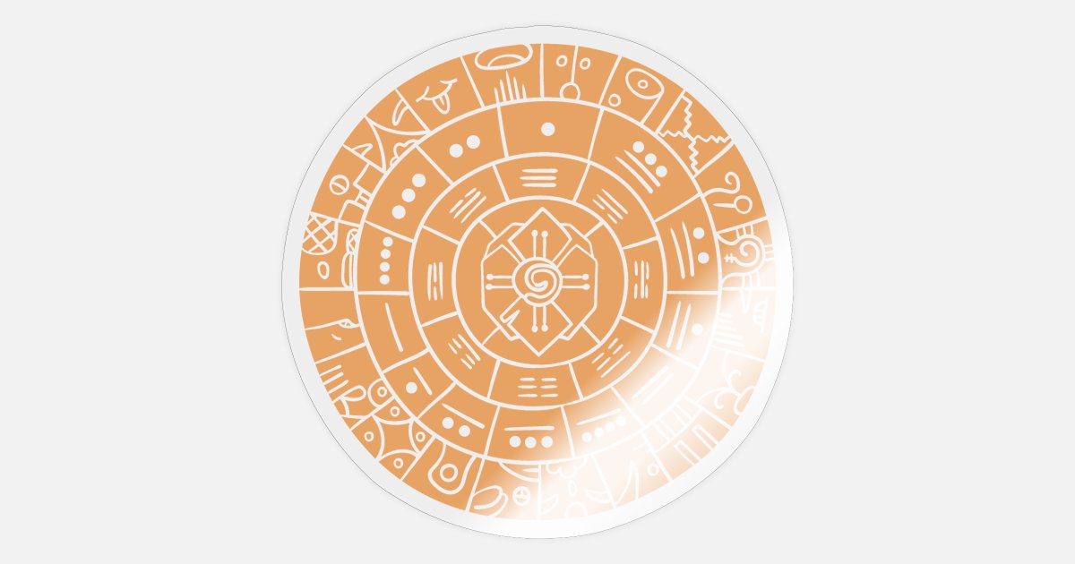 'Mayan Calendar Sun Calendar Mayan Horoscope' Sticker | Spreadshirt