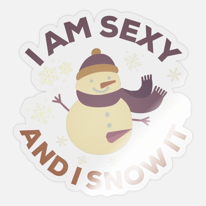 Funny Sexy Snowman Slogan Gift christmas' Sticker | Spreadshirt