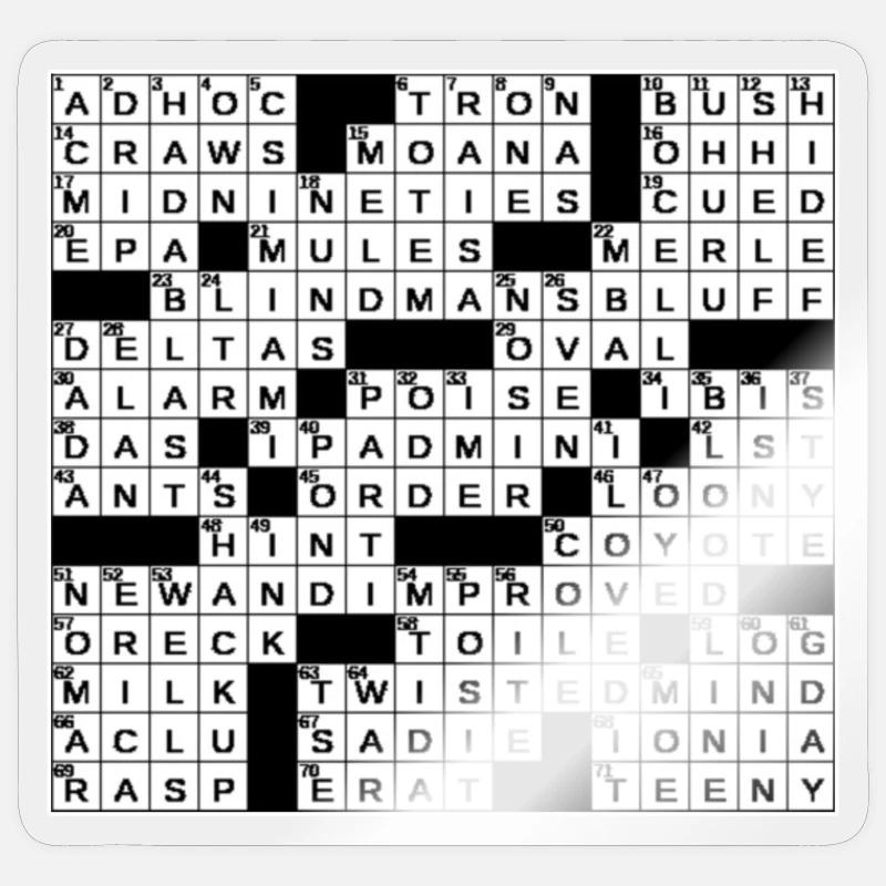 Official Crossword Clue' Sticker | Spreadshirt