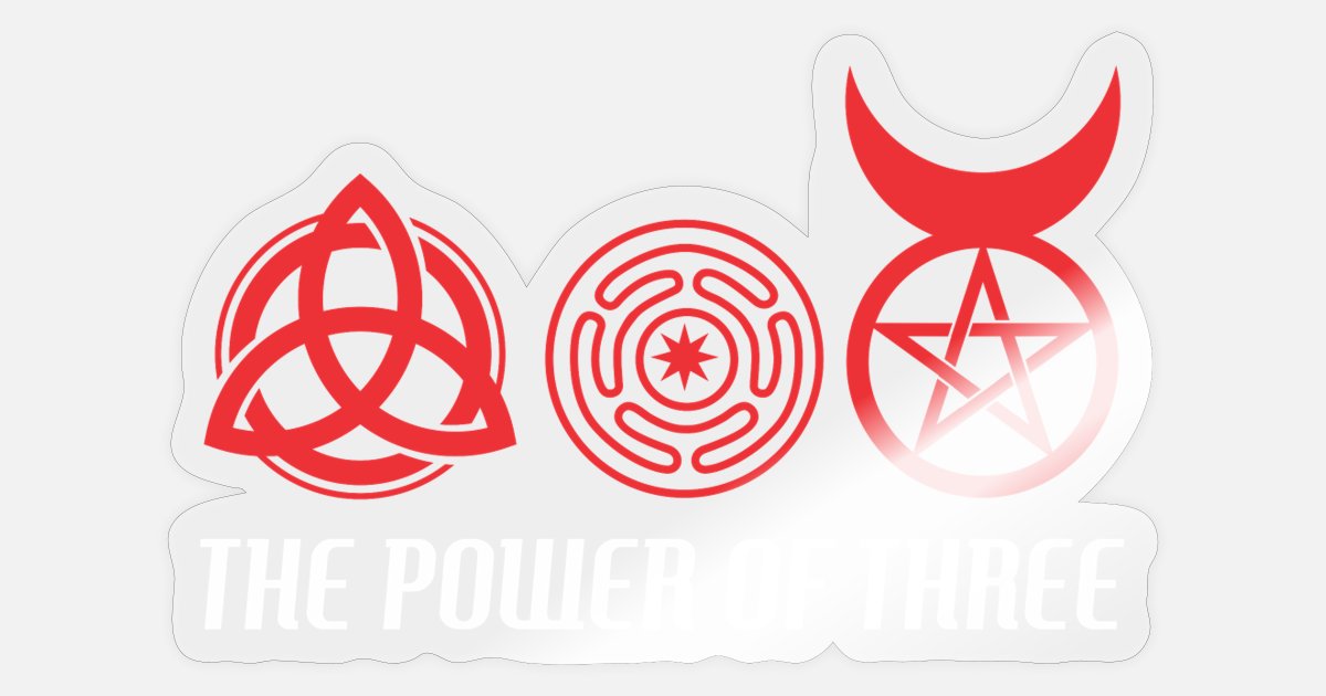 Power of Three Triquetra Hecate's Wheel Horned God' Sticker | Spreadshirt