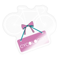 cycologist racing bike cycling cyclist ribbon gift sticker