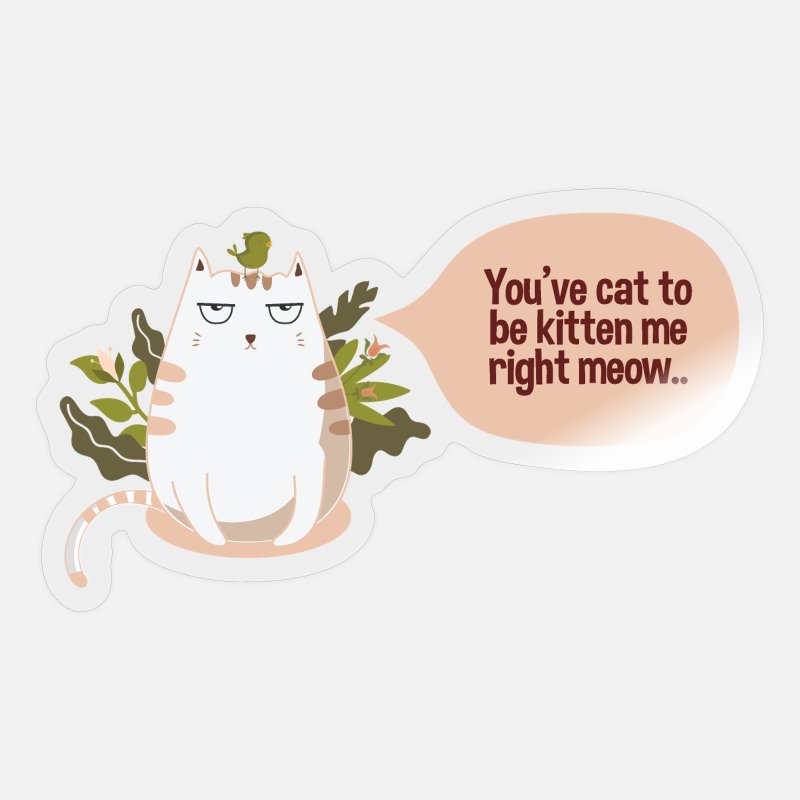 Funny Cat Meme' Sticker | Spreadshirt