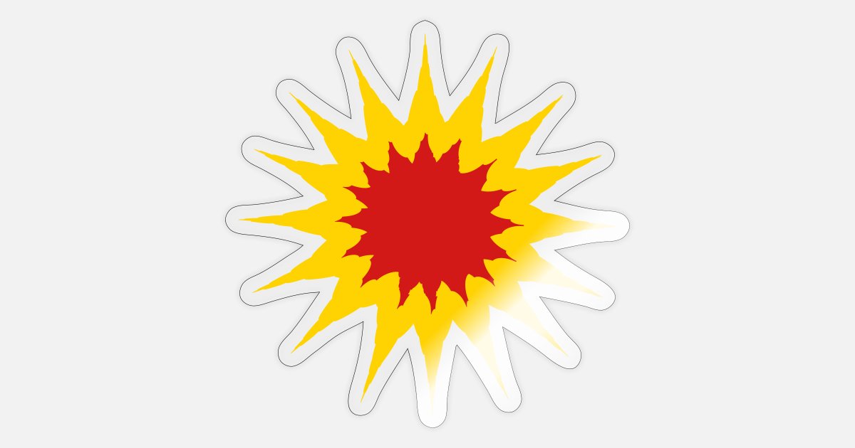 Fire explosion star' Sticker | Spreadshirt