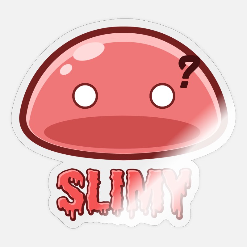 Cute Red Dungeon Slime Monster Weird Anime' Sticker | Spreadshirt