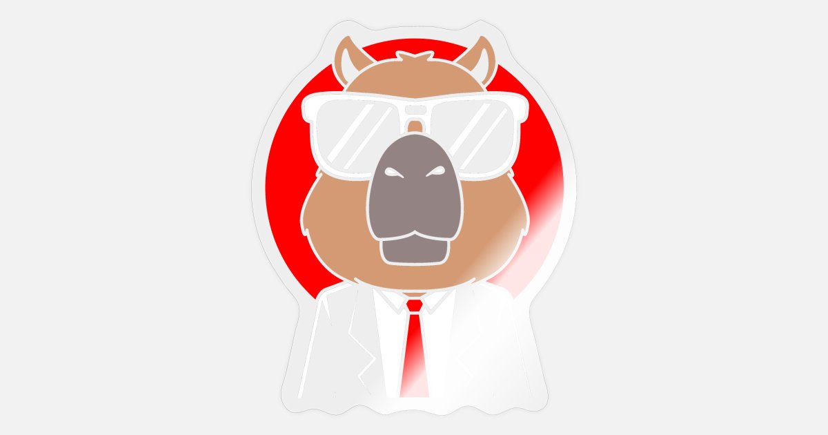 Capybara Wearing Tuxedo Funny Capybara' Sticker | Spreadshirt
