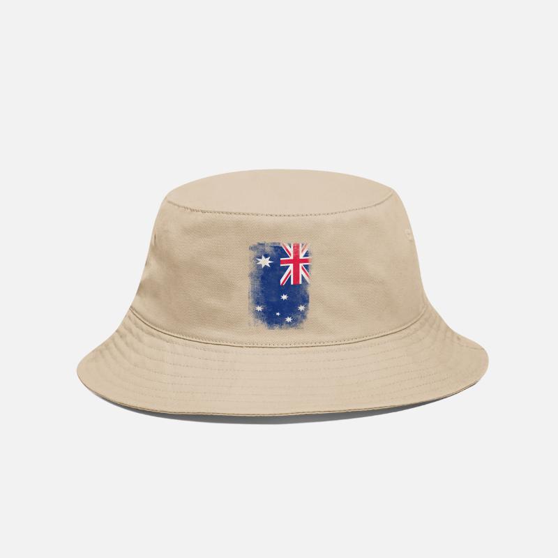 Australia Day Bucket Hat Cotton Australian Flag Brim Cricket Souvenir
