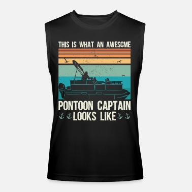 Motor Awesome Pontoon Captain | Boating Pontoons - Men’s Performance Sleeveless Shirt
