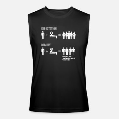 Memes Bodybuilding - Expectation vs Reality (Gym Meme) - Men’s Performance Sleeveless Shirt