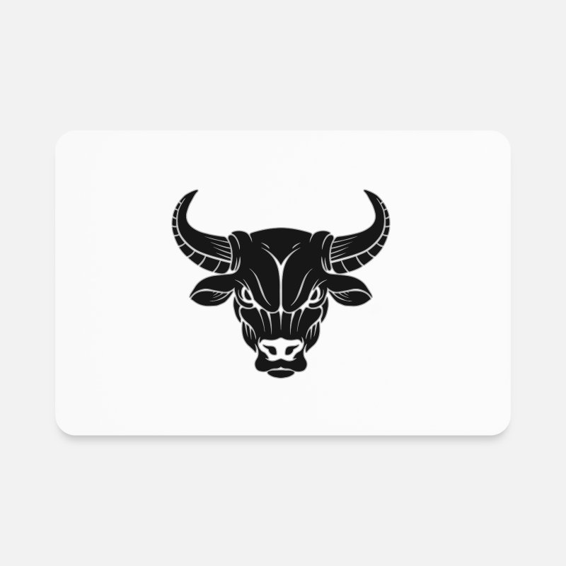 head bull tattoo illustration black' Rectangle Magnet | Spreadshirt