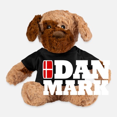 Plüschtier Stofftier Bär mit T-Shirt Flagge Dänemark Plüsch Teddybär 
