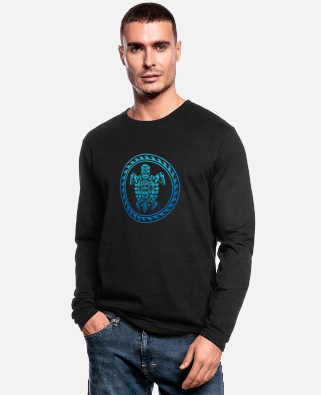 'Hawaiian Tribal Sea Turtle - Polynesian Symbol Tee' Men's Longsleeve ...