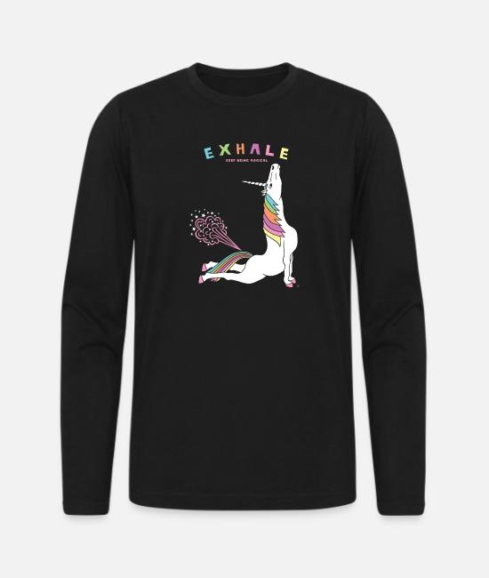 Cobra Pose Unicorn Exhale Men's Longsleeve Shirt | Spreadshirt