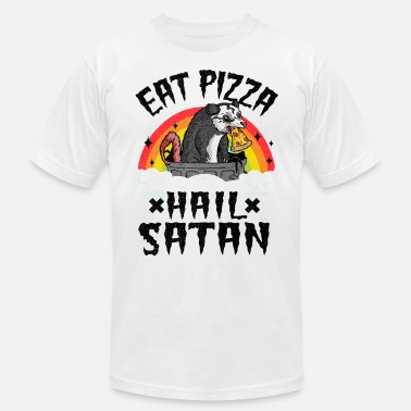 Funny Band Eat Pizza Hail Satan Funny Death Metal - Unisex Jersey T-Shirt