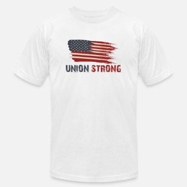 Labor Union Strong Vintage USA Flag Proud Labor Day - Unisex Jersey T-Shirt
