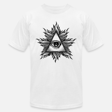 Smoke TRIANGLE T-shirt Illuminati NWO Pyramid Tee Hipster Indie Retro Tee 