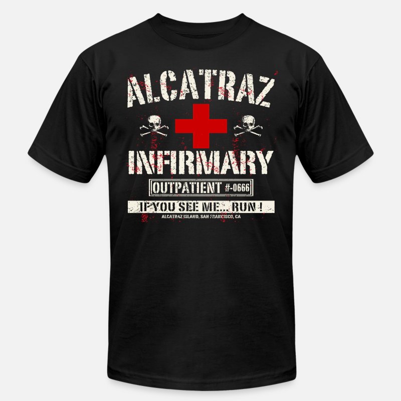 T-shirt Alcatraz sérigraphie de face uniquement manche courte 