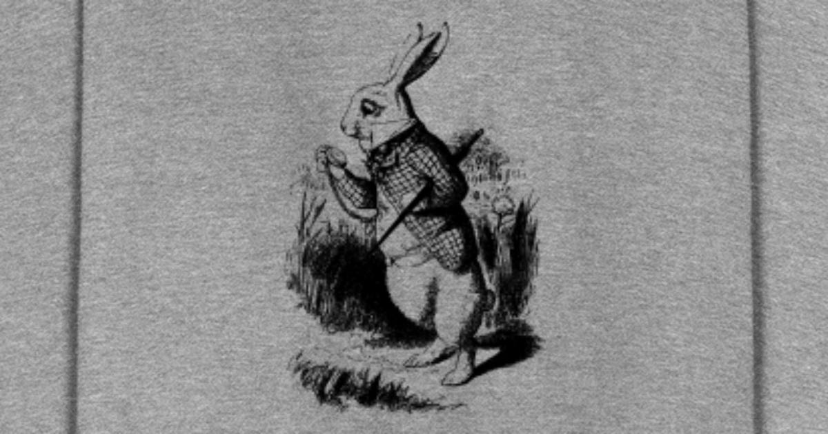White Rabbit - Alice In Wonderland' Champion Unisex Powerblend Sweatshirt |  Spreadshirt