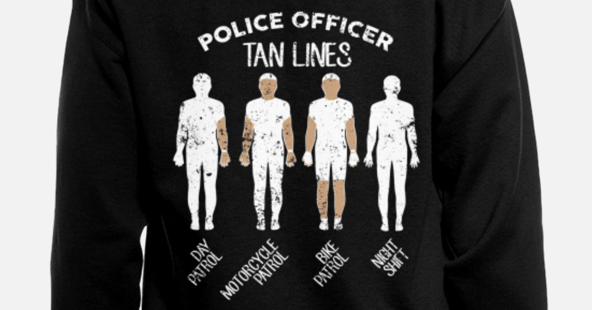 Police Officer Tan Lines Funny Police Tshirt' Men's Zip Hoodie | Spreadshirt