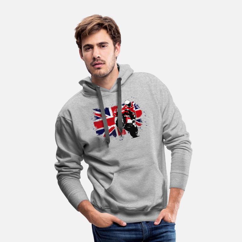 MotoGP - Superbike - UK Flag' Men's Premium Hoodie | Spreadshirt
