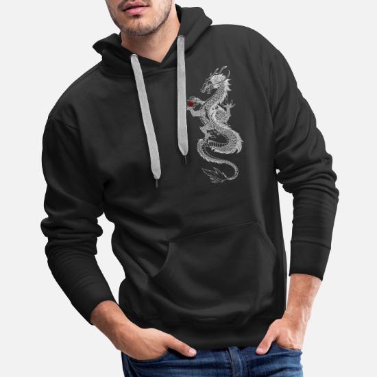 Jolyhui Mens Long Sleeve Zipper Viking Dargon Fashion Fleece Sherpa Sweater Sweatshirt Autumn Winter Warm Hoodie Jackets Tops with Pockets White 3XL 