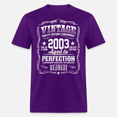 Tenacitee Mens Aged to Perfection 2003 T-Shirt 